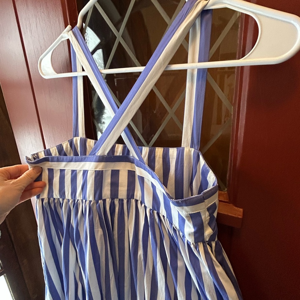 J. Crew Blue and White Striped Maxi Dress - Picture 5 of 9